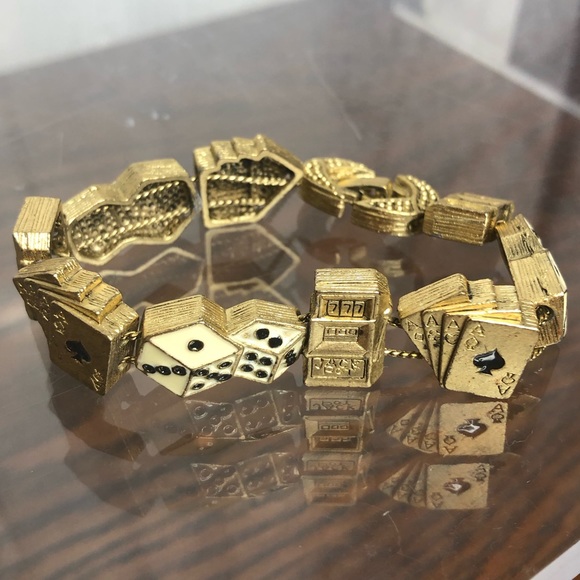 Vintage Jewelry - Vintage 70’s Las Vegas inspired bracelet 7.5”